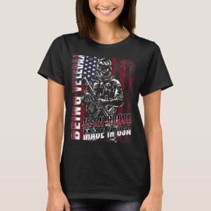 Veterandagen Amerikanska Flagga Life as in Honor P T Shirt