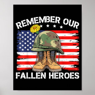Veterandagen Citat Minns Fallna Hjältar Poster