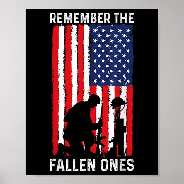 Veterandagen Fallen Patriotisk Veteran Poster (Framsidan)