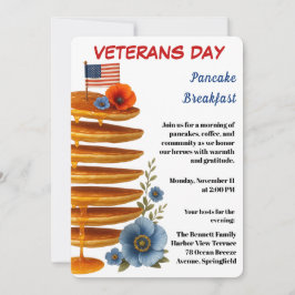 Veterandagen | Firande med pannkakfrukost Inbjudningar