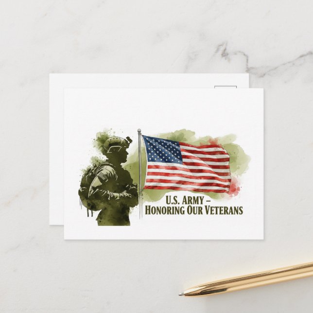 Veterandagen - Hedra alla som tjänstgjort Vykort (Fram/Back In Situ)