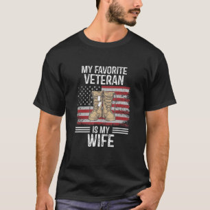 Veterandagen min favoritveteran är min fru t shirt