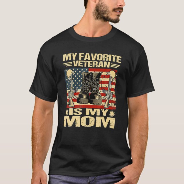 Veterandagen min favoritveteran är min Mamma-stolt T Shirt (Framsida)