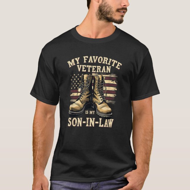 Veterandagen min favoritveteran är min svärson t shirt (Framsida)