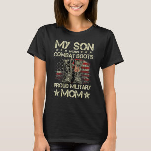 Veterandagen Min son kämpar mot Boots Proud Milita T Shirt