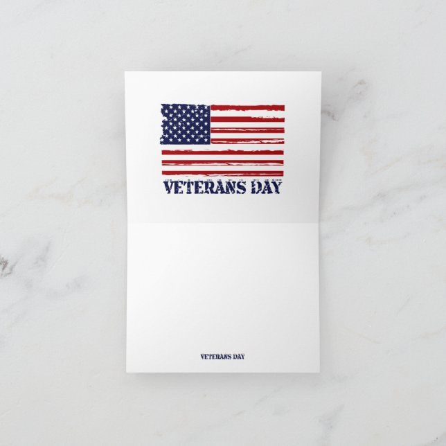 Veterandagen och morsekod tack kort (Inuti)