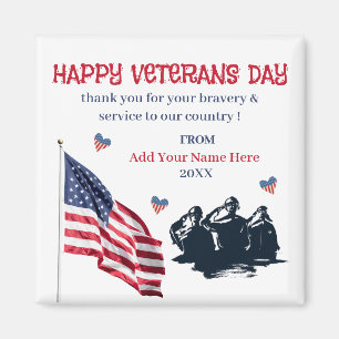Veterandagen Patriotic USA flagga Tack Magnet