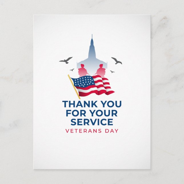 Veterandagen postkort vykort (Framsida)