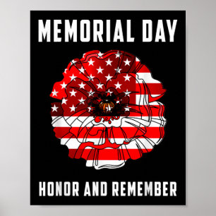 Veterandagen Röd Vallmo Blomma Usa Minnesdagen 2 Poster