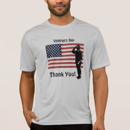 Veterandagen tack! Amerikansk flagga soldat T Shirt
