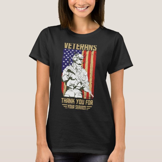 Veterandagen - Tack för din tjänst T Shirt (Framsida)