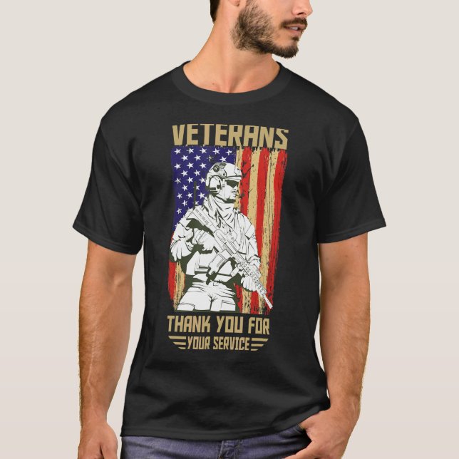 Veterandagen - Tack för din tjänst T Shirt (Framsida)