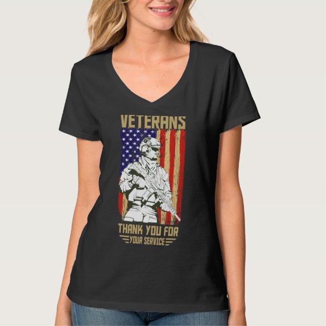 Veterandagen - Tack för din tjänst T Shirt (Framsida)