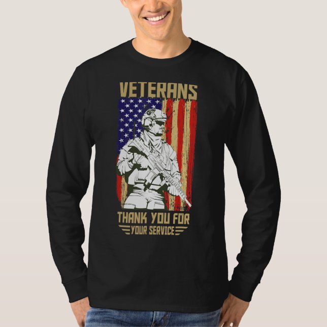 Veterandagen - Tack för din tjänst T Shirt (Framsida)