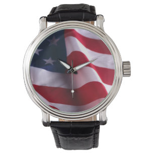 Veterandagen Tack, Patriotisk amerikansk Flagga Armbandsur