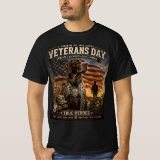 Veterandagen tysk korthårig pointer t shirt