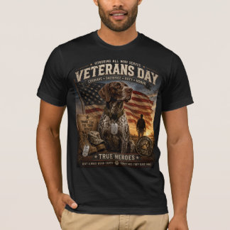 Veterandagen tysk korthårig pointer t shirt