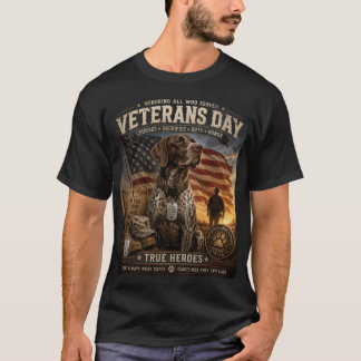 Veterandagen tysk korthårig pointer t shirt