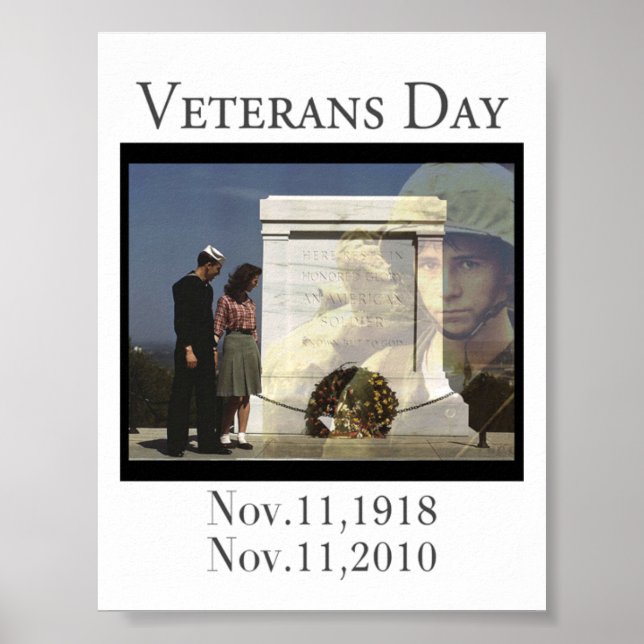 Veterandagen (vapenstilleståndsdagen) poster (Framsidan)