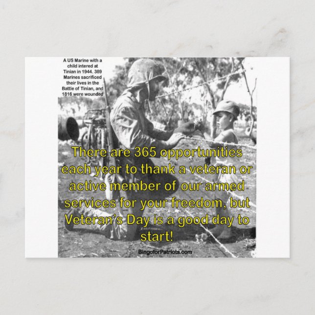 Veterandagen Vykort (Framsida)