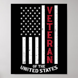 Veteranen i Förenade Stater USA:s minnesdag i Flag Poster