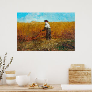 Veteranen på ett nytt fält Winslow Homer Poster