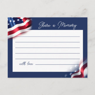 Veteranenminnes Share a Memory-kort Helg Vykort