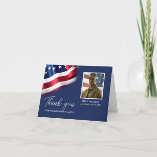 Veteranenminneskort med foto tackkort