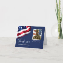 Veteranenminneskort med foto tackkort