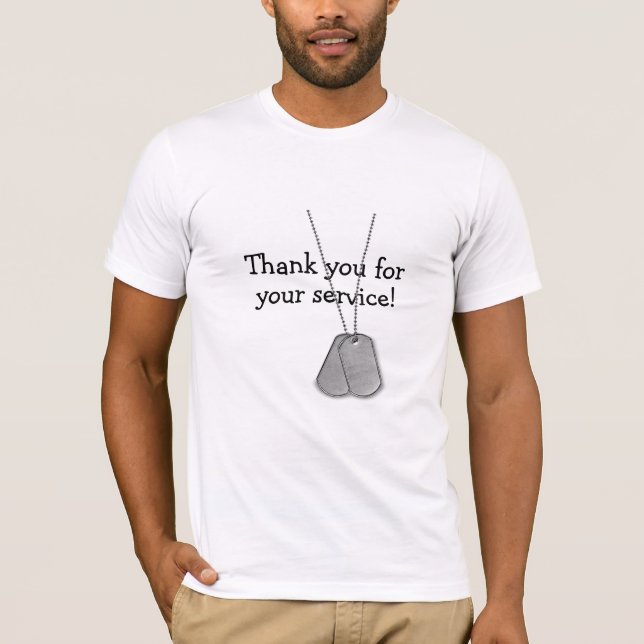 Veteranens hundmärkes T-shirt tack (Framsida)