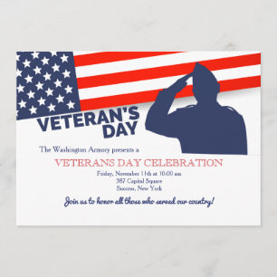 Veteranens salute-inbjudan på dagen inbjudningar