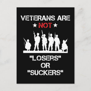 Veteraner är inte förlorare eller sockrar vykort