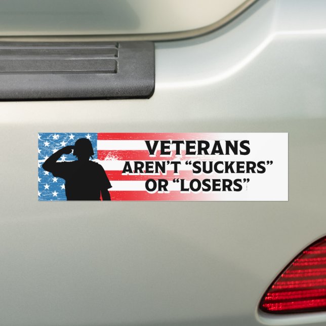 Veteraner är inte sockrar eller förlorare, antitru bildekal (På Bil)