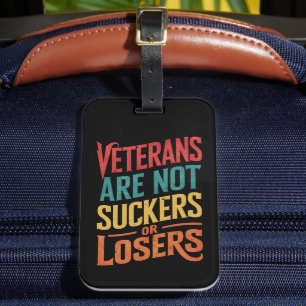 Veteraner är inte suckrar eller förlorare i trumma bagagebricka