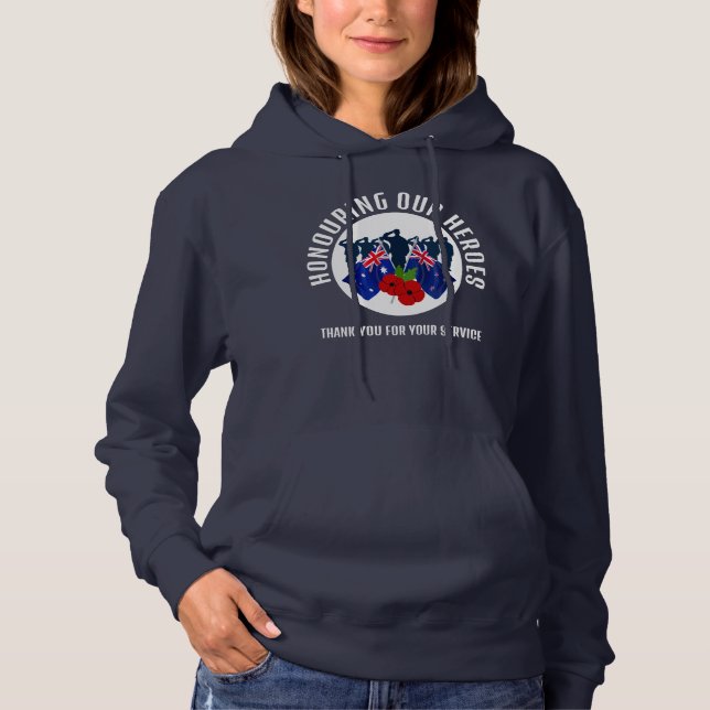 Veteraner Australien Nya Zeeland AC T Shirt (Framsida)