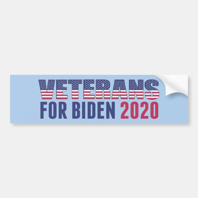 Veteraner för Biden 2020 Bildekal (Framsidan)
