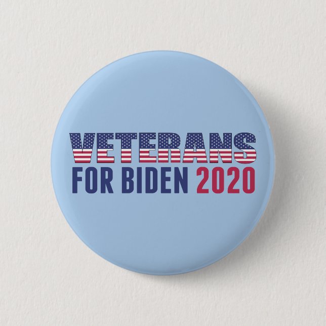 Veteraner för Biden 2020 Knapp (Framsida)