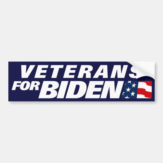 Veteraner för Biden 2024 Bildekal (Framsidan)