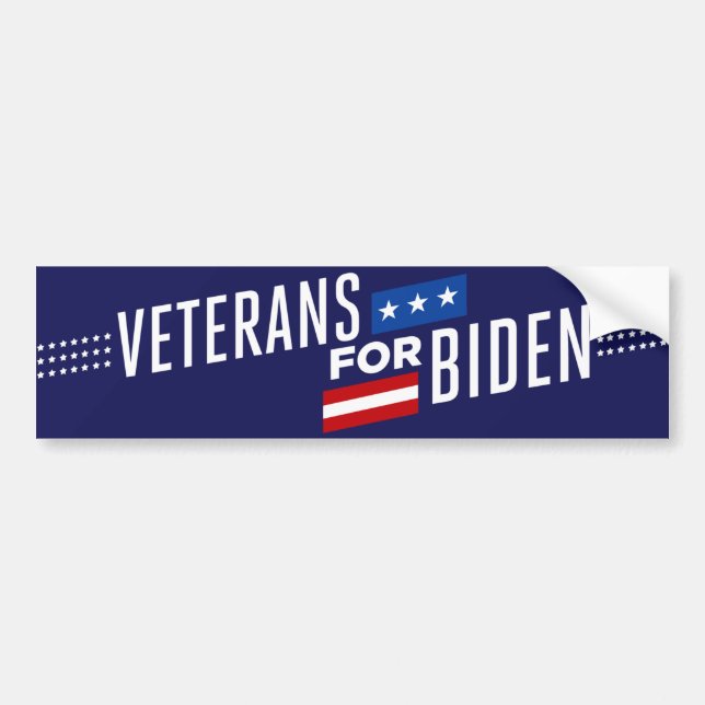 Veteraner för Biden 2024 Bildekal (Framsidan)