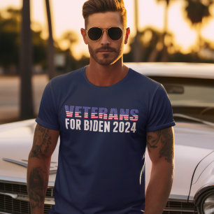 Veteraner för Biden 2024 Valblått T Shirt