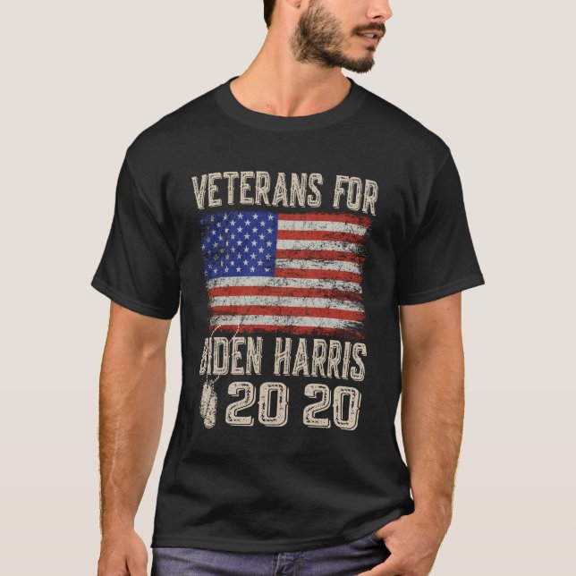 Veteraner för Biden Harris 2020 T Shirt (Framsida)