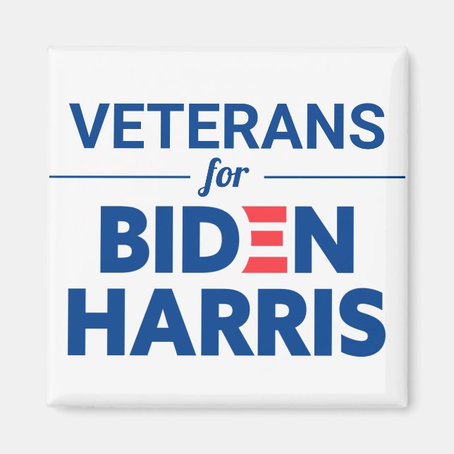 Veteraner för Biden Harris Anpassningsbar Text Whi Magnet (Framsidan)