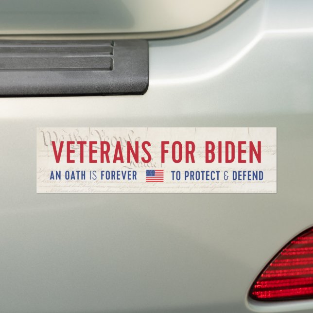 Veteraner för Biden-stötfångare Bildekal (På Bil)