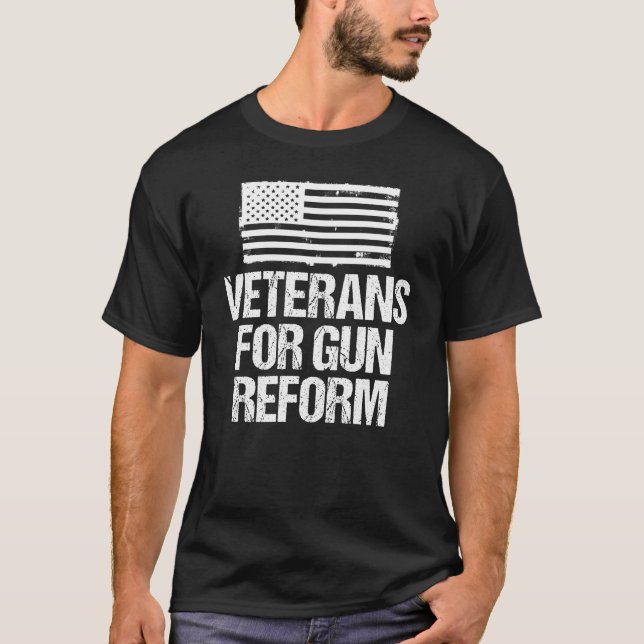 Veteraner för Gun Reform T Shirt (Framsida)