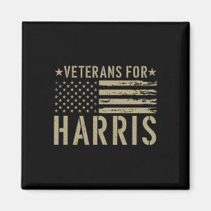 Veteraner för Harris 2024 Militär Vets Kamala Harr Magnet