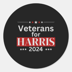 Veteraner för Harris 2024 Wheimer 2024 Vote Harris Runt Klistermärke