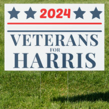 Veteraner för Harris 2024 Yard Sign