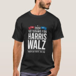Veteraner för Harris Walz 2024 Presidenten T Shirt<br><div class="desc">Veteraner för Harris Walz 2024 Presidenten Kampanj</div>
