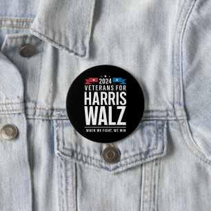 Veteraner För Harris Walz 2024 Presidentvalet Knapp