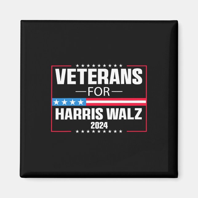 Veteraner för Harris Wheimer 2024 Presidentläger Magnet (Framsidan)